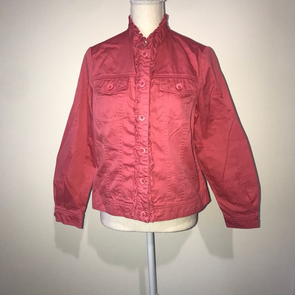 Appleseed’s Pink Button Front Jacket Size 10p